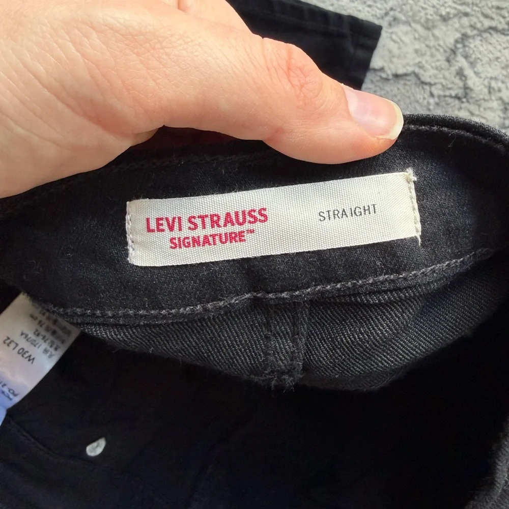 Levi's Black Slim Straight Jeans - Picture 3 of 4